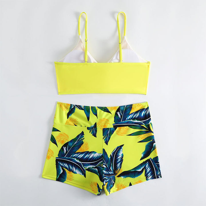 Women's sporty bikini set with floral pattern and adjustable straps Mune Fashion