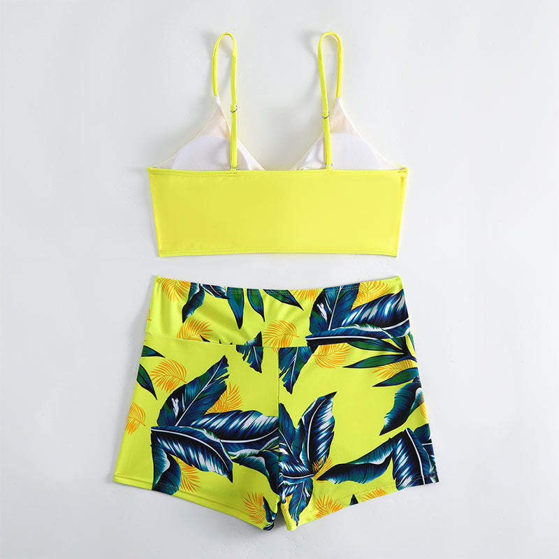 Women's sporty bikini set with floral pattern and adjustable straps Mune Fashion