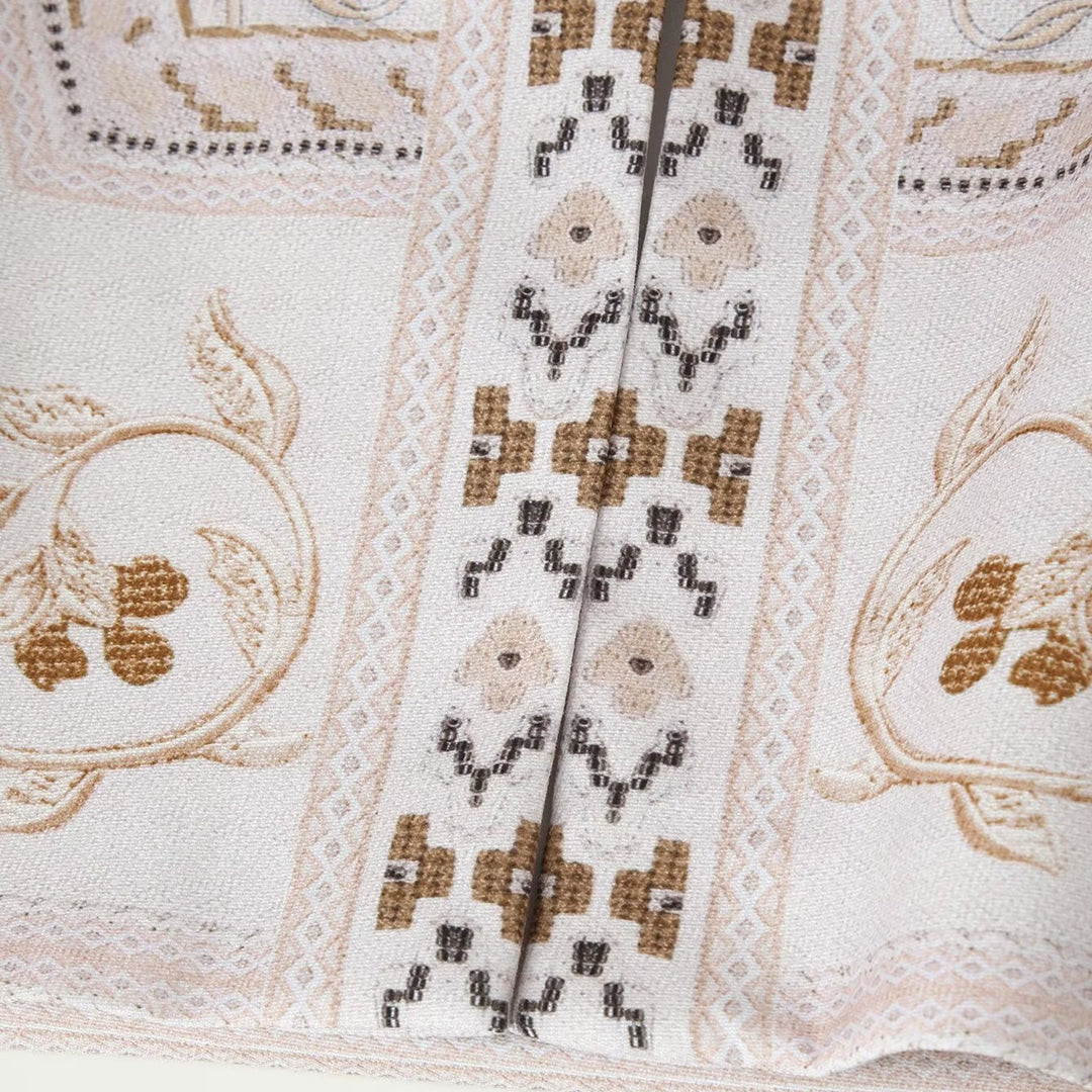 Women's embroidered short jacket with mandarin collar and floral ornament embroidery Drune