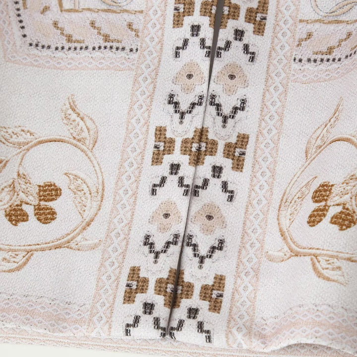 Women's embroidered short jacket with mandarin collar and floral ornament embroidery Drune