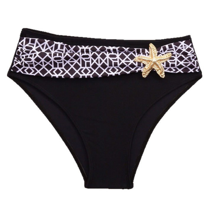 Women's High-Cut Bikini with Woven Pattern Mune Fashion