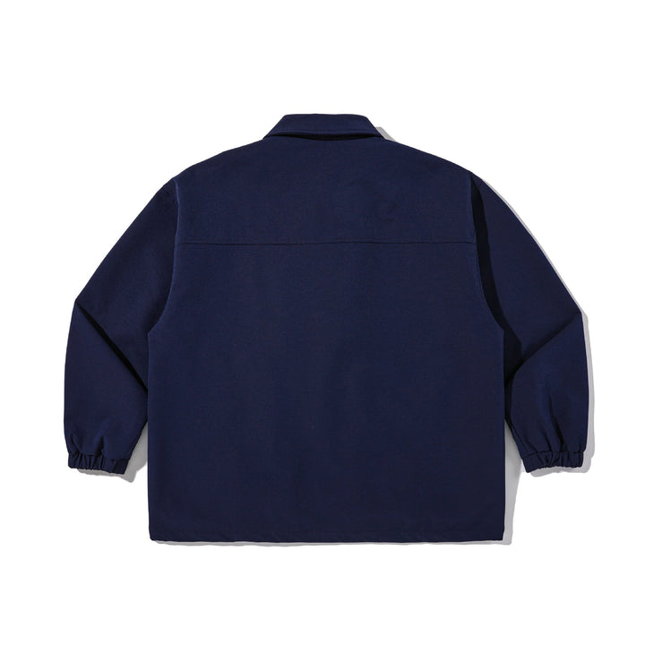 Men's Robust Canvas Utility Jacket with Snap Button Front and Elastic Cuffs Mune Fashion