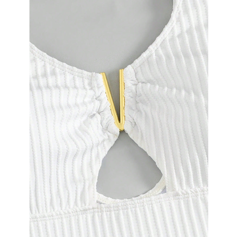 Women's High-Waist Swimsuit with Cut-Out Mune Fashion