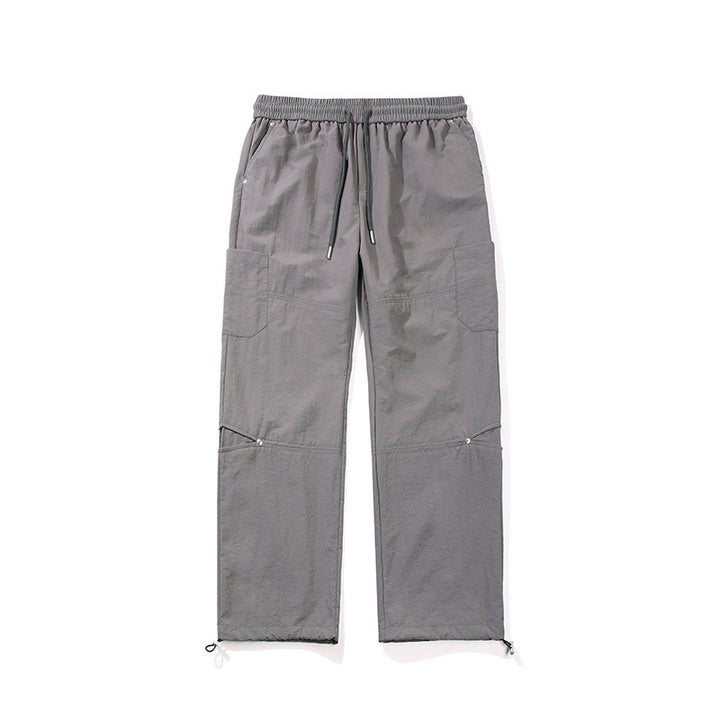 Men's Lightweight Ripstop Cargo Pants with Elastic Comfort Waistband, Knee Panels, and Adjustable Hem Mune Fashion