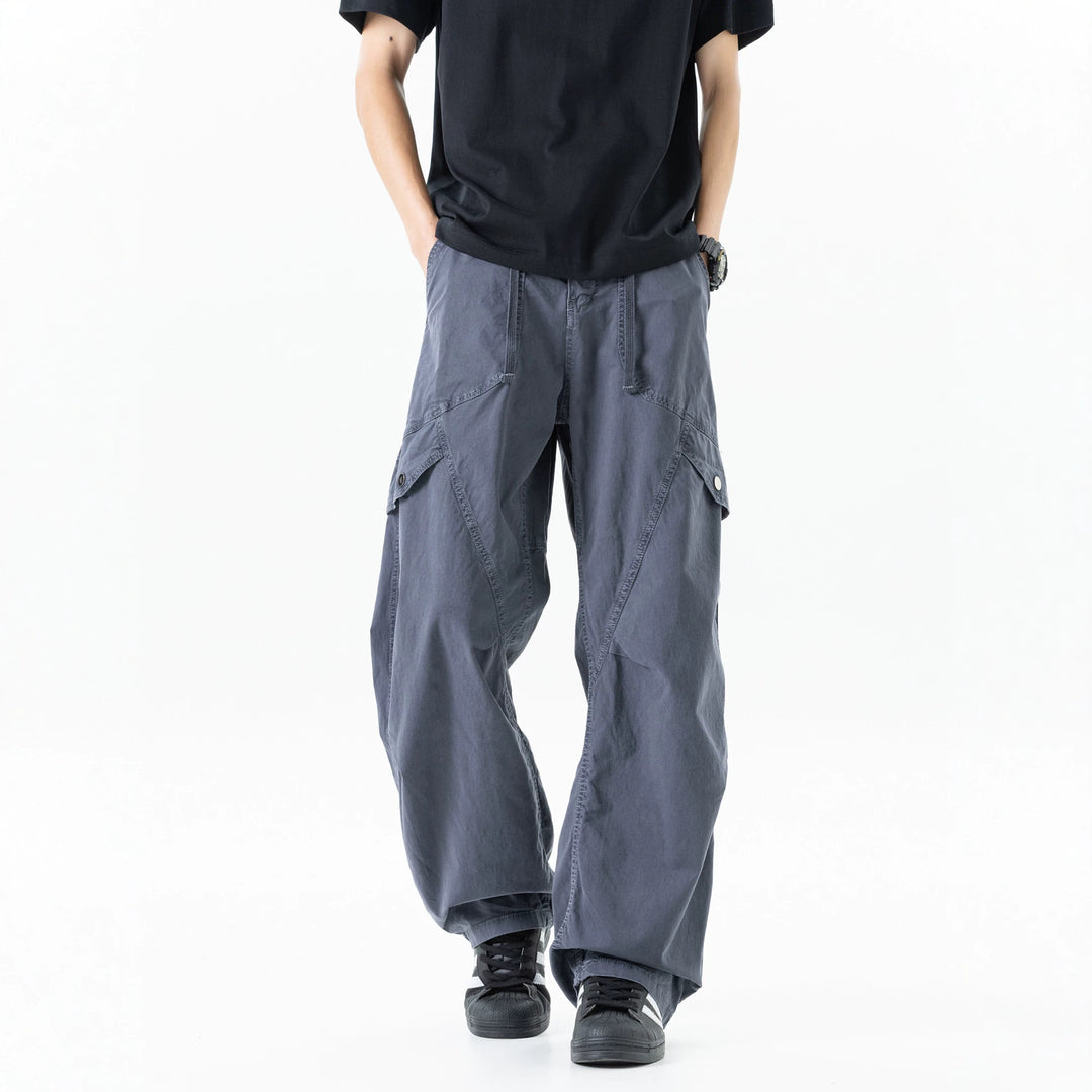 Herren Extraweite Baggy‑Cargohose im Utility‑Workwear‑Look mit elastischem Bund Mune Fashion