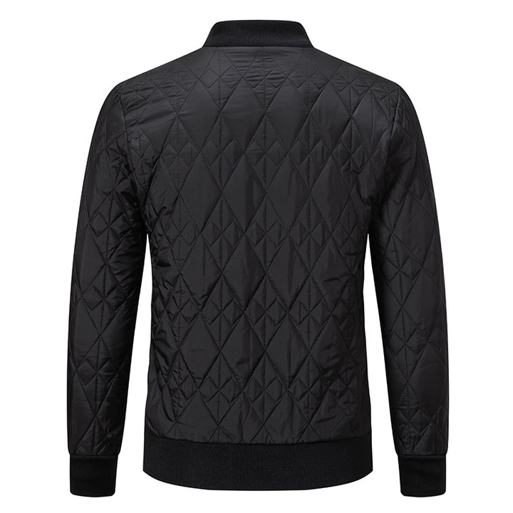Men's quilted bomber jacket with diamond stitching and warming thermal lining Mune Fashion