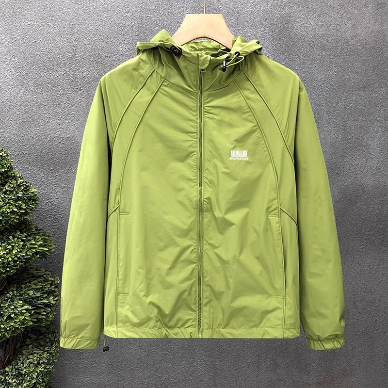Men's Lightweight Windbreaker with Adjustable Hood Mune Fashion