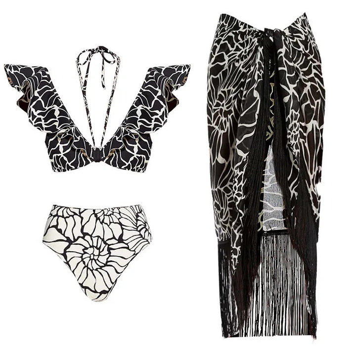 Women’s bikini set with voluminous ruffles and high waist Mune Fashion