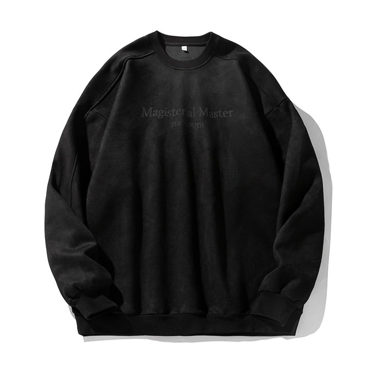 Unisex Oversize Sweatshirt with velvety fleece look and tonal front print Mune Fashion