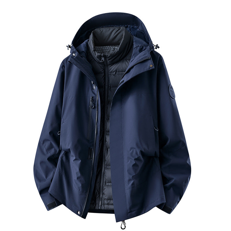 Men's waterproof outdoor jacket with removable fleece inner jacket Mune Fashion