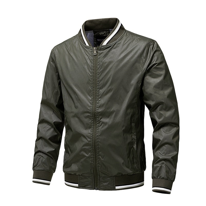 Men's Lightweight Water-Repellent Hooded Windbreaker with Thermo Lining & Chest Pocket Mune Fashion