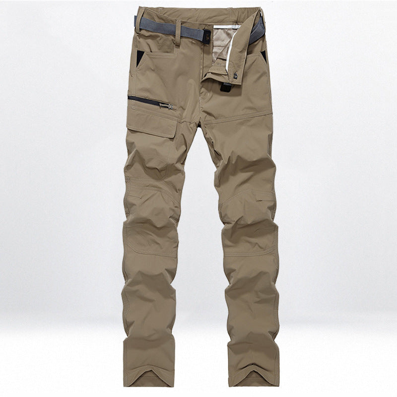 Men's Technical Trekking Cargo Pants with Pre-shaped Knees and Integrated Belt Solution Mune Fashion