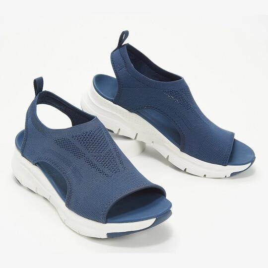 Women’s Sportive Knit Slingback Sandals with Chunky Sole Mune Fashion