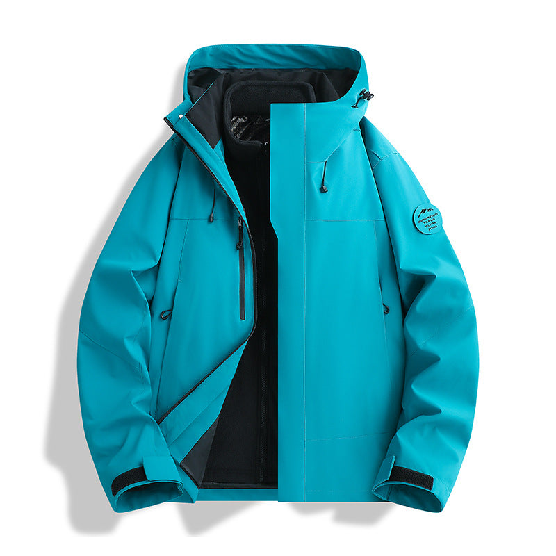 Men's Breathable, Waterproof Softshell Jacket with Fleece Lining and Hood Mune Fashion