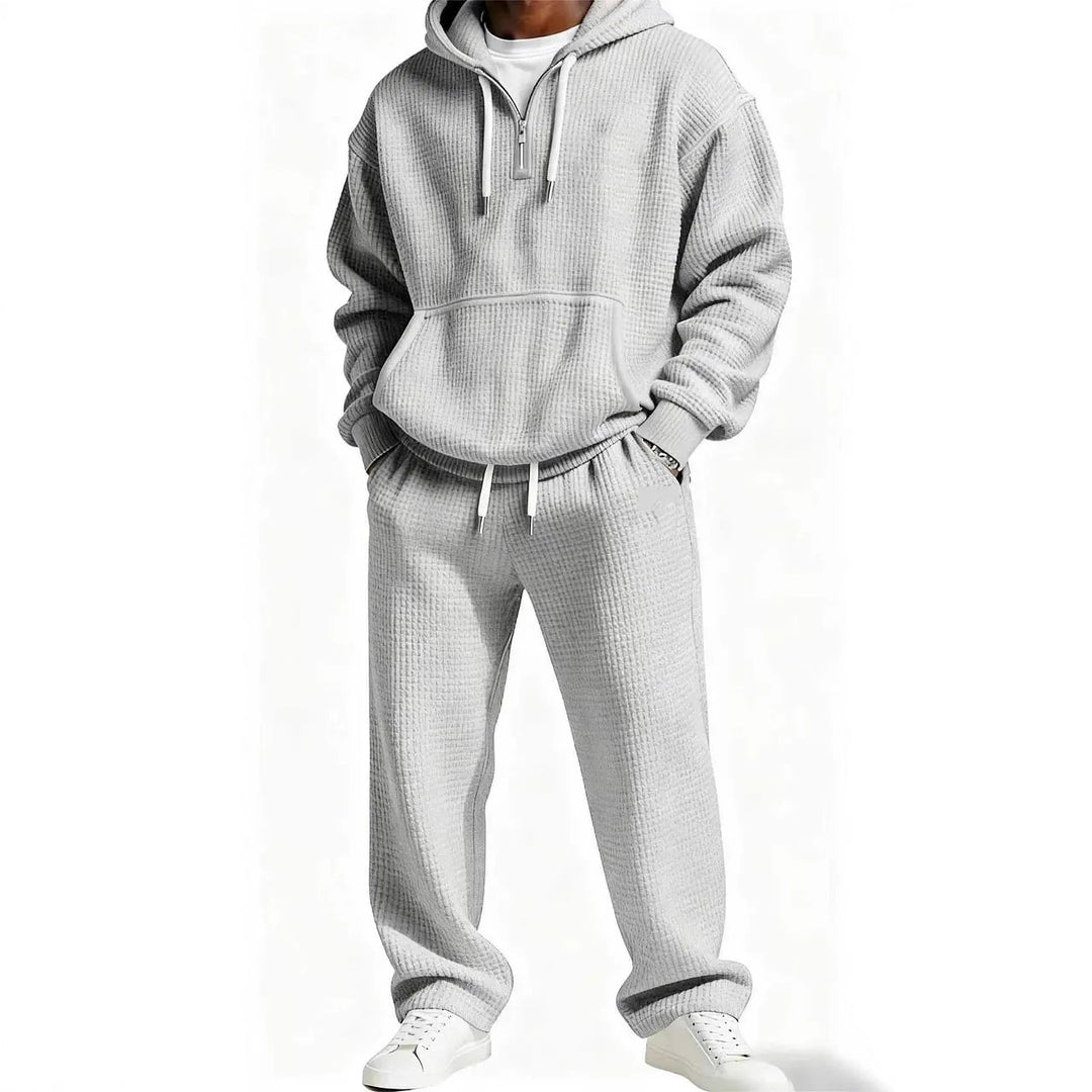Men's trendy hoodie with practical zipper and comfortable jogging pants Mune Fashion