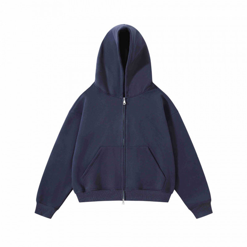Unisex Oversize Hooded Zip Jacket made of heavy sweat quality with two-way zipper and kangaroo pocket Mune Fashion