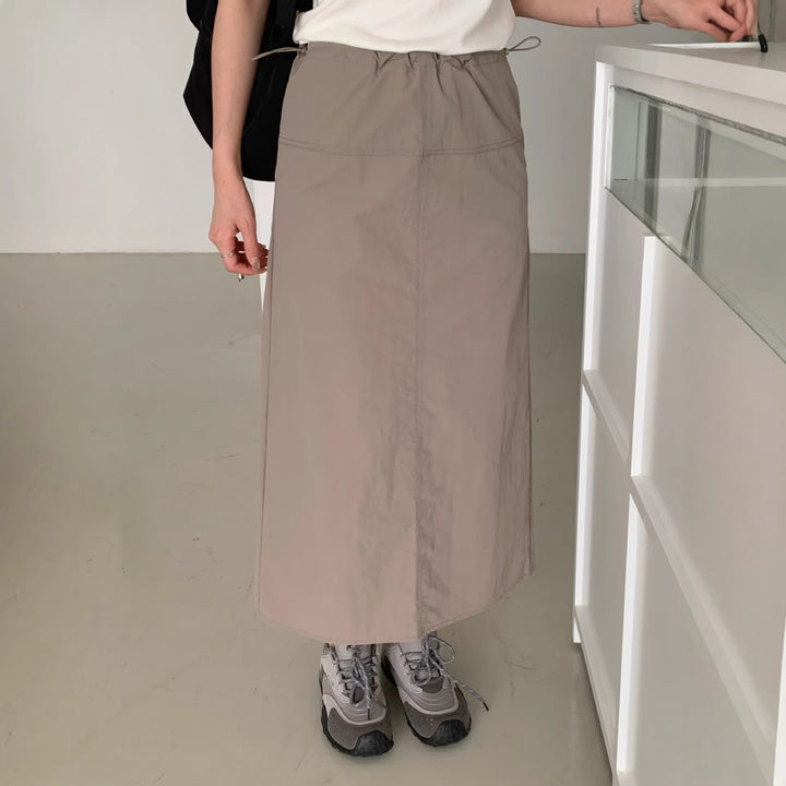 Damen Eleganter Midirock mit Taillenband Mune Fashion