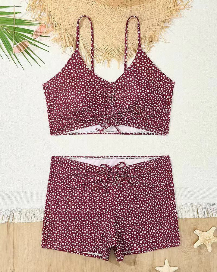 Women's bikini with floral ruffle design and adjustable straps Mune Fashion