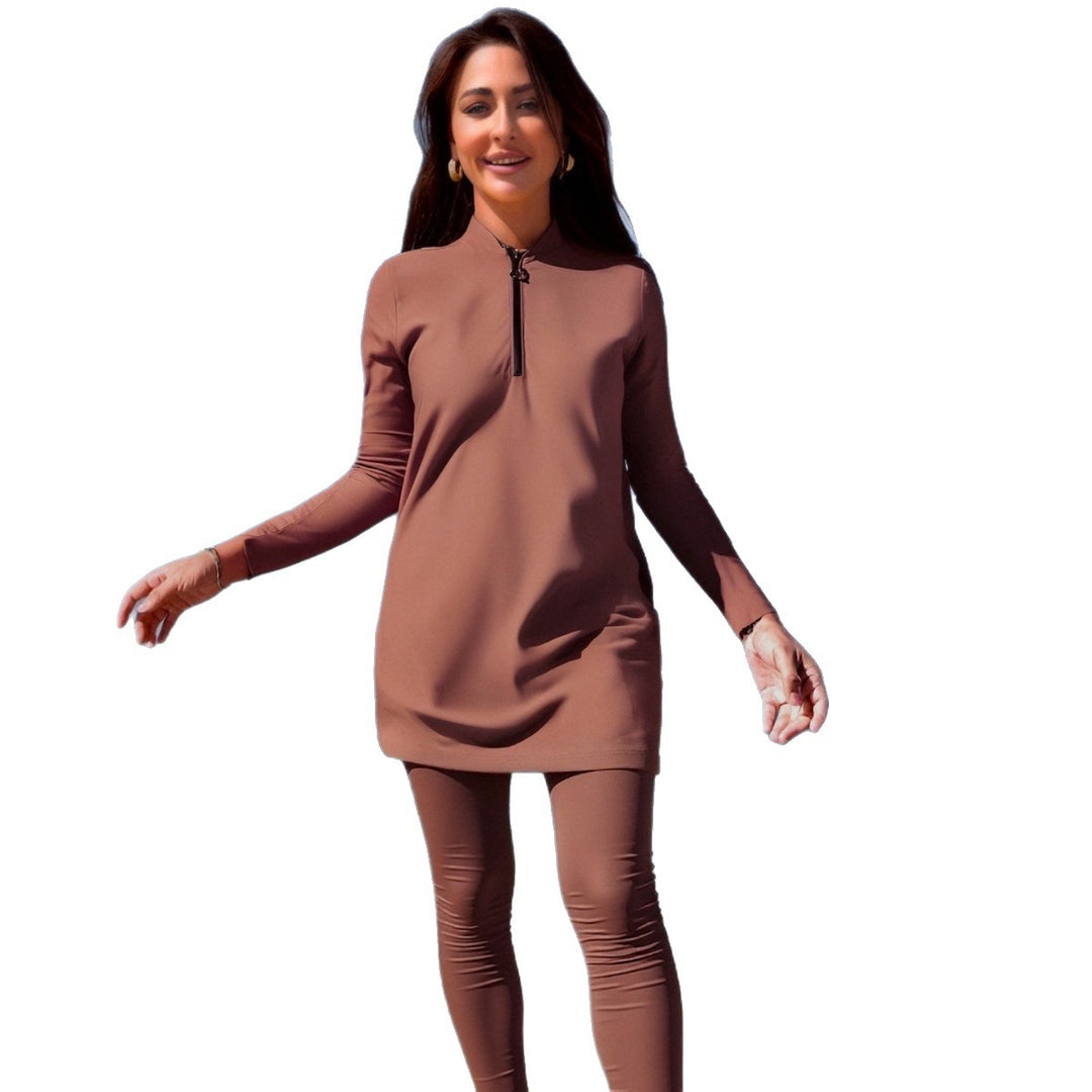 Women’s sporty swimsuit with long-sleeved design and high UV protection Mune Fashion