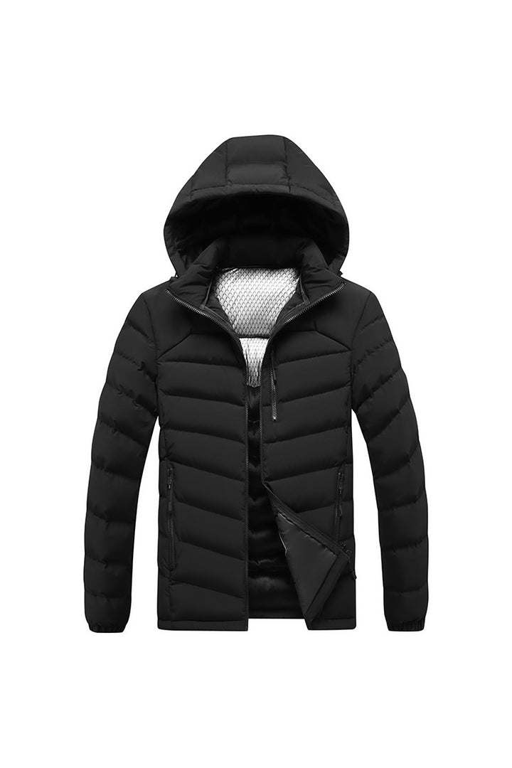 Men's Insulated Padded Jacket with Hood and Thermoreflect Inner Lining Mune Fashion