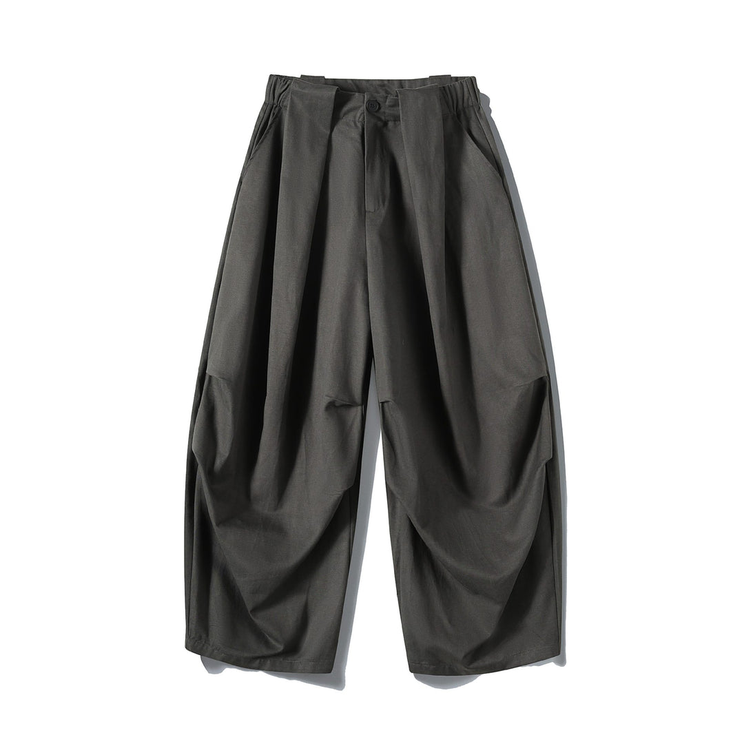 Women's Wide Culotte Pants with High Waist, Pleat Detail and Utility Panel Mune Fashion