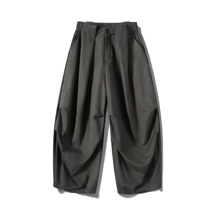 Women's Wide Culotte Pants with High Waist, Pleat Detail and Utility Panel Mune Fashion
