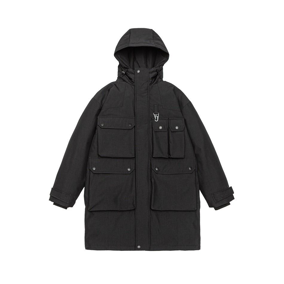 Men's Water-Repellent Tech Parka with Multiple Pockets and Hood Mune Fashion