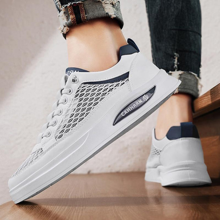 Men's Lightweight Mesh Platform Sneakers with Breathable Mesh Fabric and Padded Insole Mune Fashion