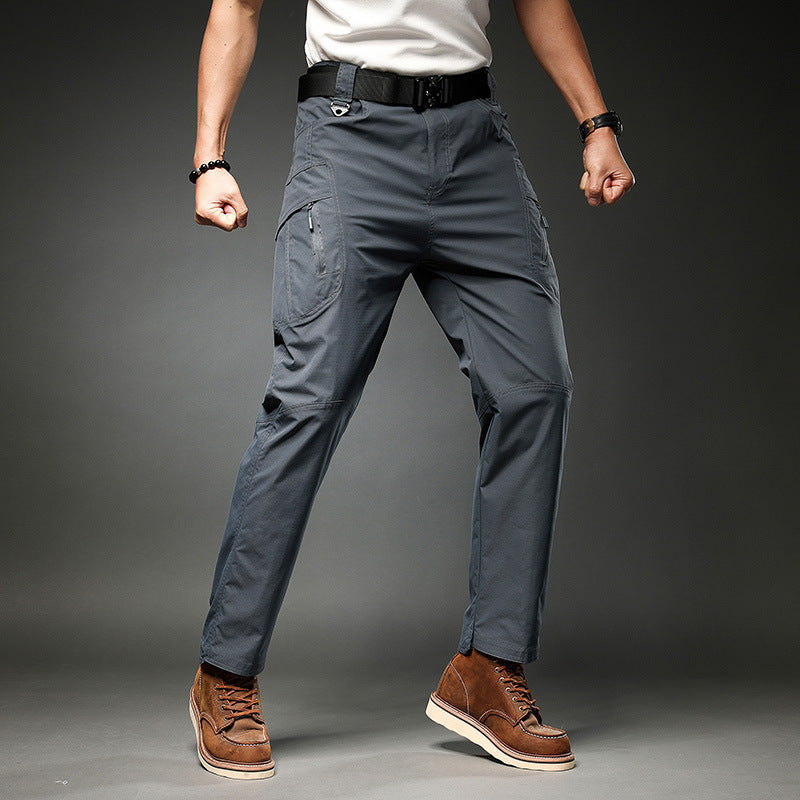 Men's Technical Trekking Pants with Water-Repellent Surface, Ergonomic Knee Inserts, and Multi-Pockets Mune Fashion