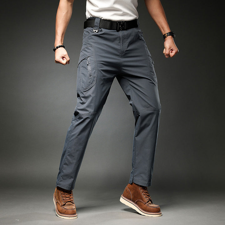 Men's Technical Trekking Pants with Water-Repellent Surface, Ergonomic Knee Inserts, and Multi-Pockets Mune Fashion