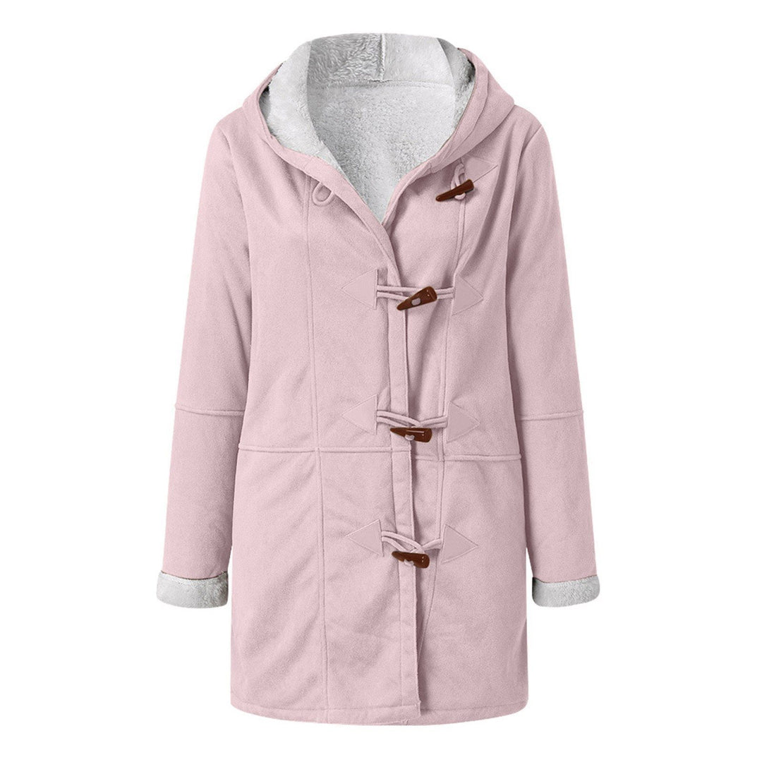 Women's teddy-lined duffle coat with hood, faux fur interior lining and toggle closures Mune Fashion