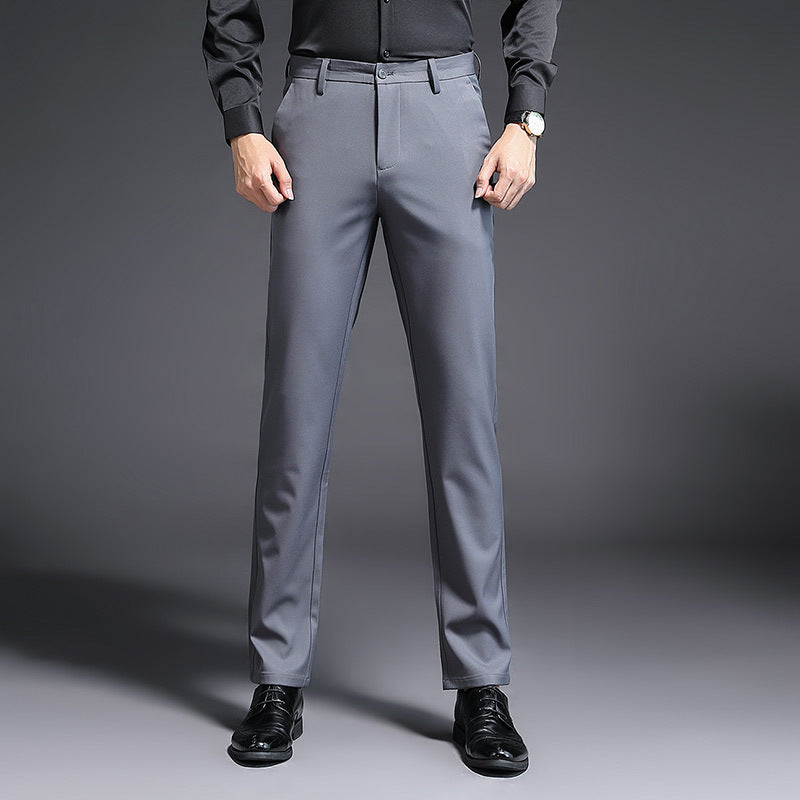 Men's Modern Cut Business Trousers with Crease, Stretch and Easy Care Blend Fabric Mune Fashion