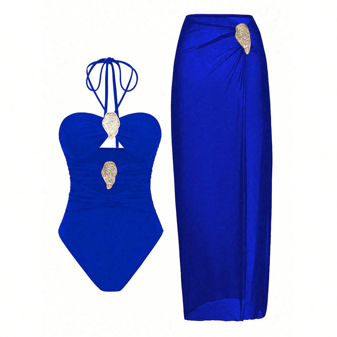Ladies Luxurious Swimsuit with Elegant Overlay Mune Fashion
