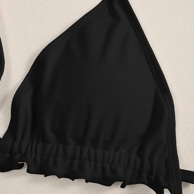 Women's Triangle Bikini with Ruffle Details Mune Fashion