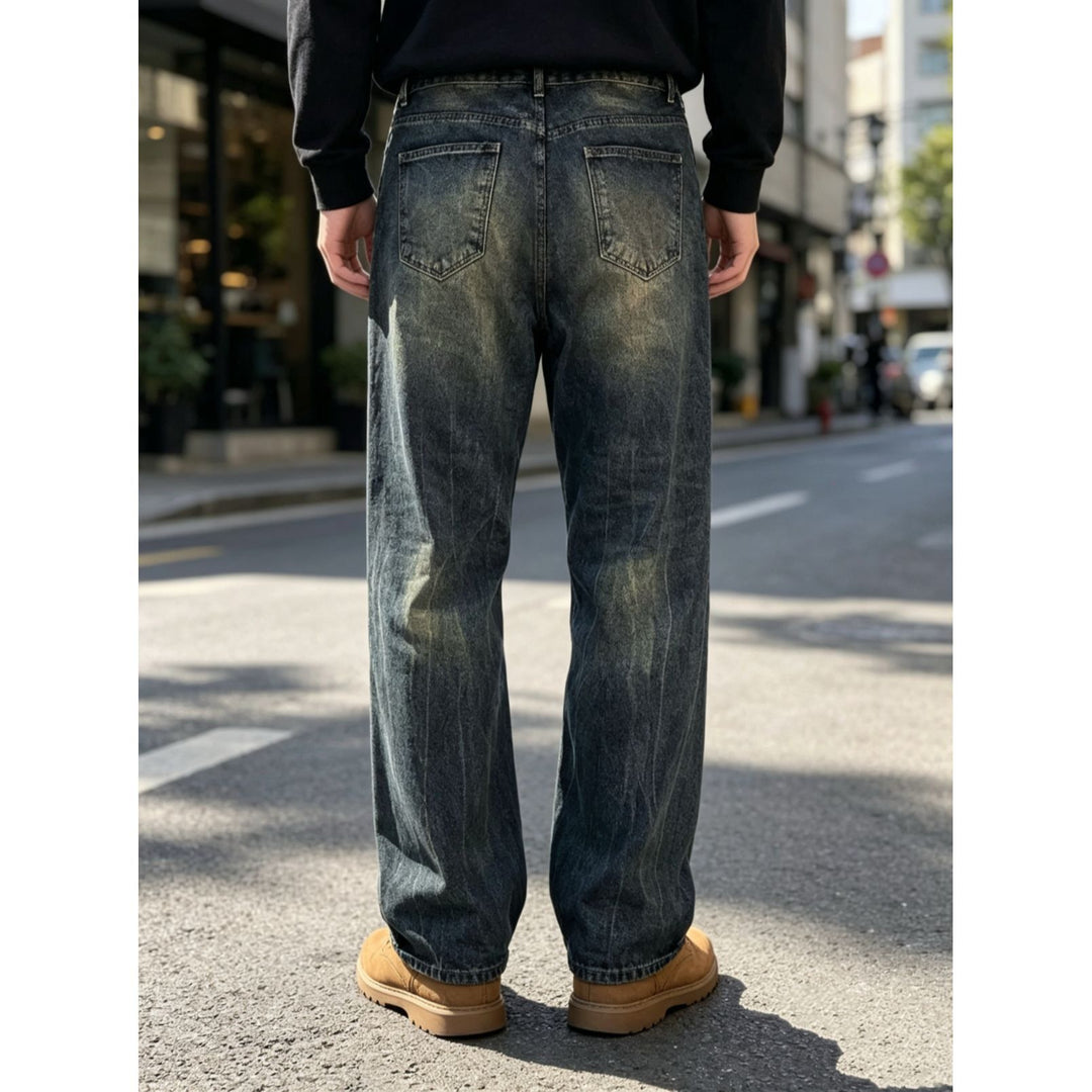 Men's Comfortable and Casual Wide Cut Jeans Mune Fashion