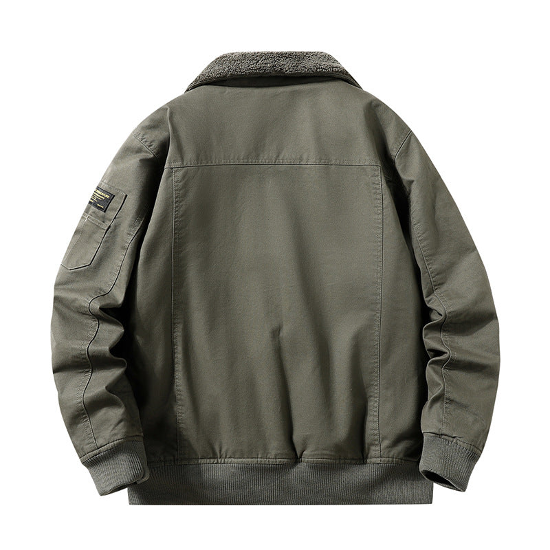Men's military-inspired flight jacket with teddy lining & arm pocket Mune Fashion