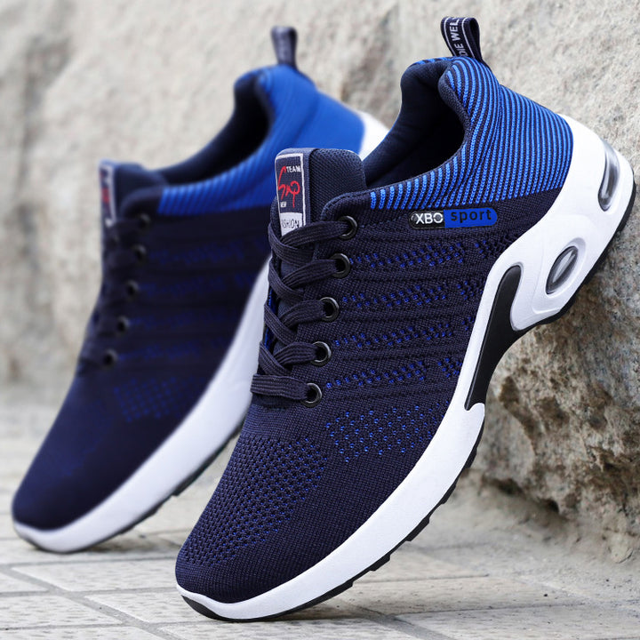 Men's breathable lightweight knitted sneakers with air cushion and non-slip outsole Mune Fashion