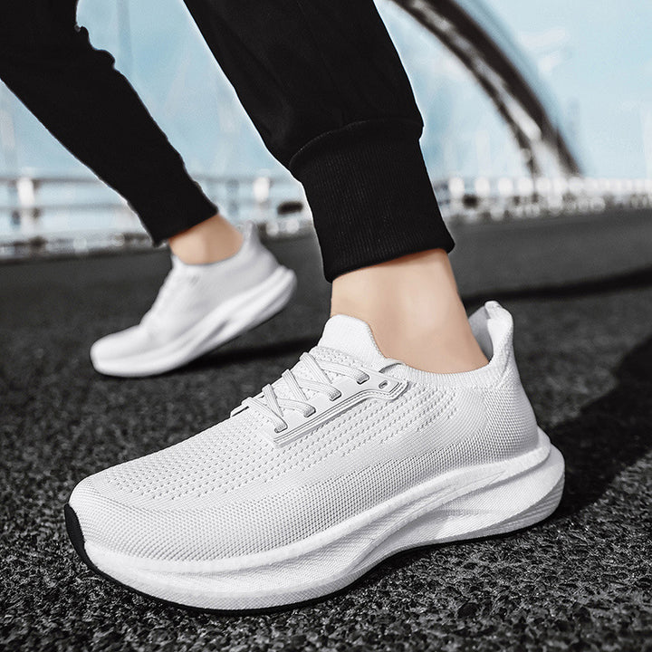 Men's breathable knitted running shoes with cushioning lightweight foam sole Mune Fashion