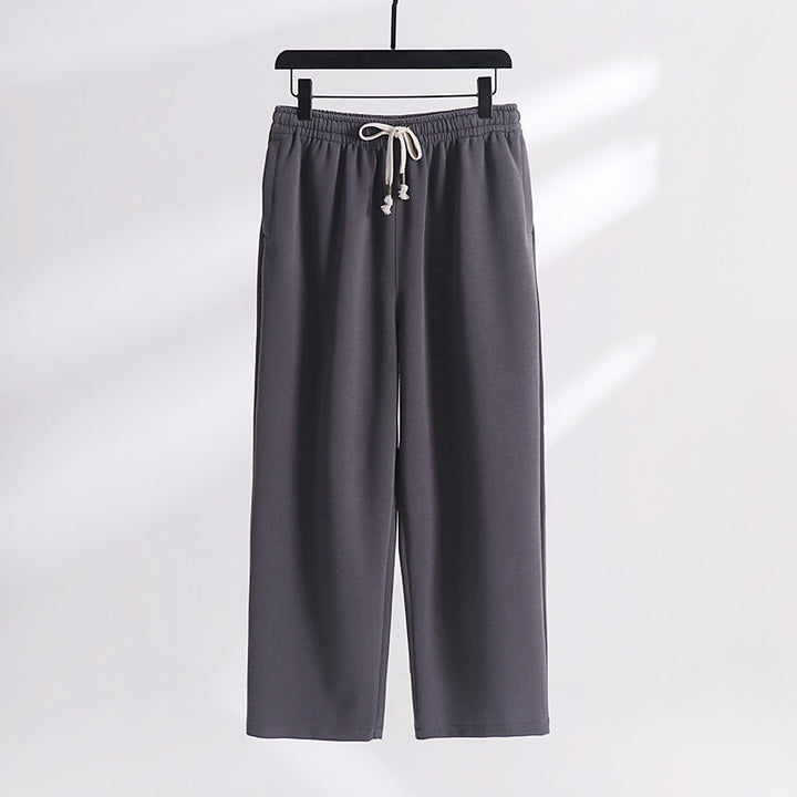Unisex Padded Fleece Jogging Pants with Elastic Waistband Drawstring and Slim Ankle Cuff Mune Fashion