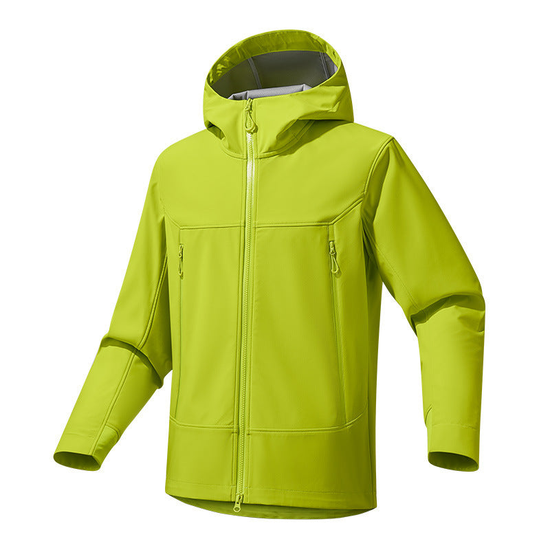 Men's Softshell Hoodie with Stretch, wind and water-repellent membrane and two-way zipper Mune Fashion