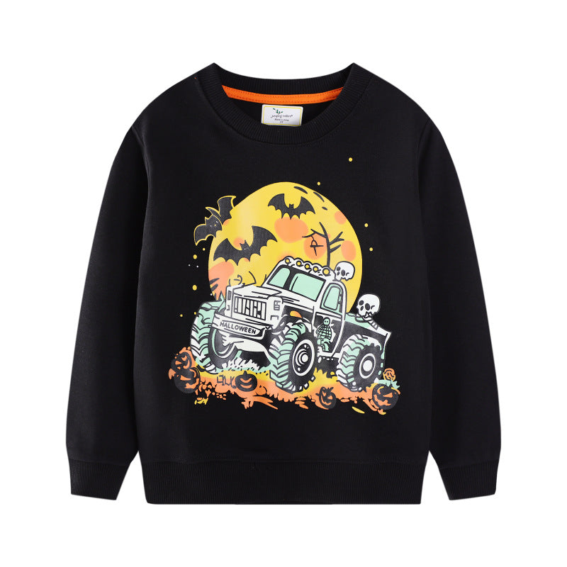 Boys sweatshirt with spooky monster truck motif Mune Fashion