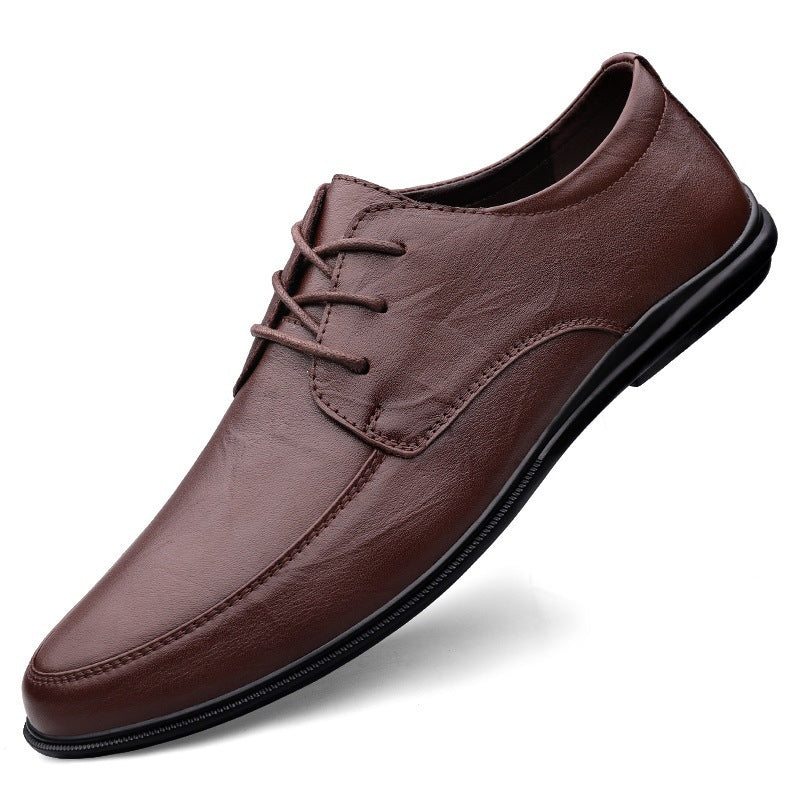 Men's Elegant Leather Lace-Up Shoes Mune Fashion