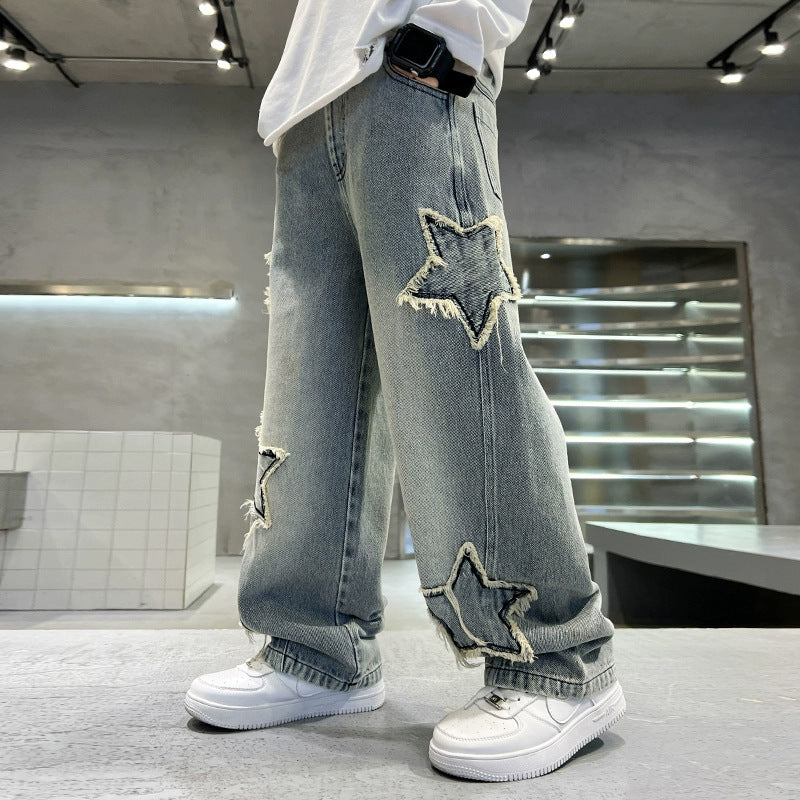Ladies fashionable jeans with star details Mune Fashion