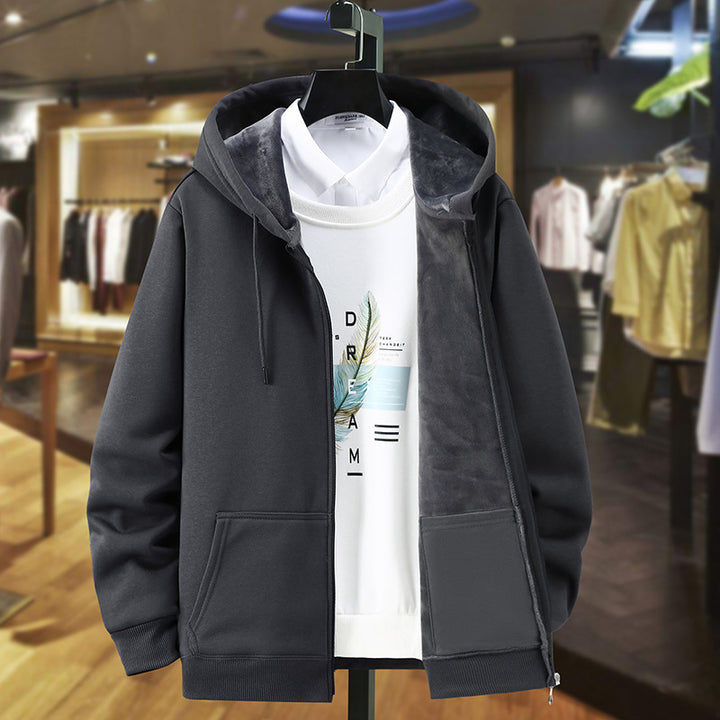Mune | Casual Autumn Full Zip Hoodie with Drawstring for Men