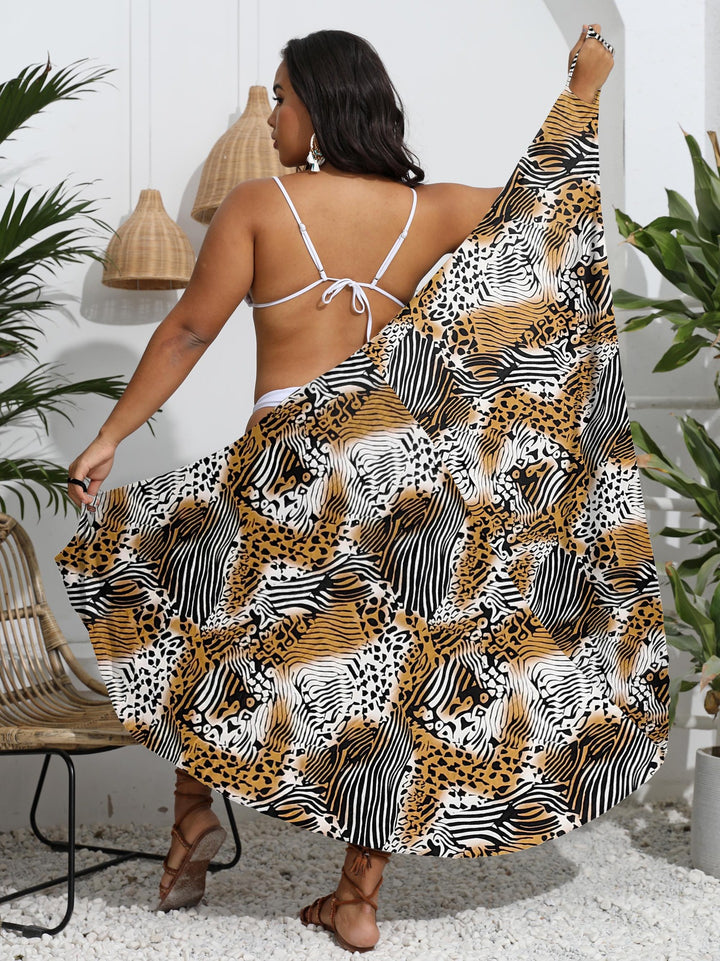 Ladies elegant wrap sarong with modern pattern Mune Fashion