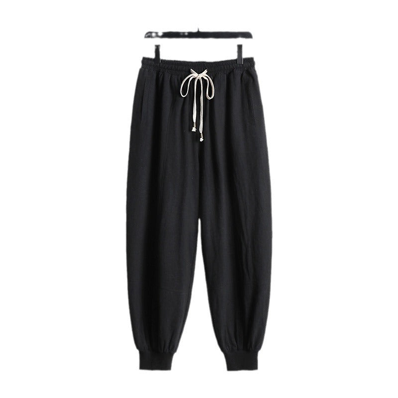 Men's Lightweight Cotton Jogging Pants with Drawstring, Elastic Cuff and Practical Pockets Mune Fashion