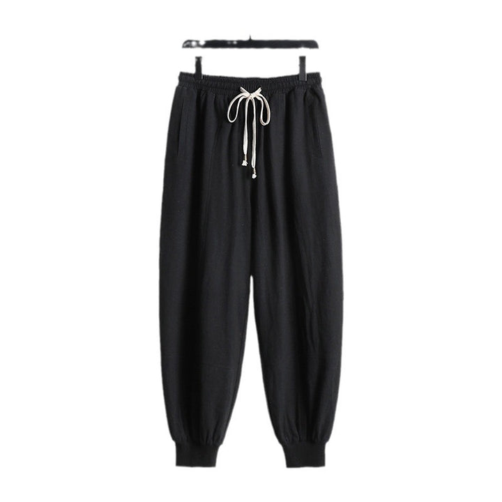 Men's Lightweight Cotton Jogging Pants with Drawstring, Elastic Cuff and Practical Pockets Mune Fashion