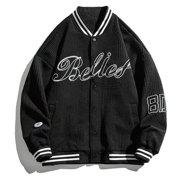 Men's sporty bomber jacket with textured design Mune Fashion