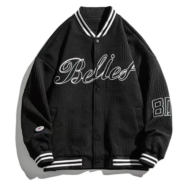 Men's sporty bomber jacket with textured design Mune Fashion