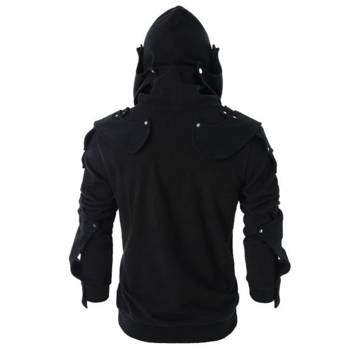 Men's Stylish Hoodie with Innovative Collar and Practical Pockets Mune